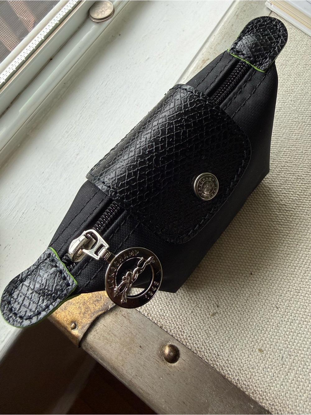 Longchamp Black Le Pliage Coin Pouch - Picture 2 of 4